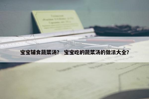 宝宝辅食蔬菜汤？ 宝宝吃的蔬菜汤的做法大全？