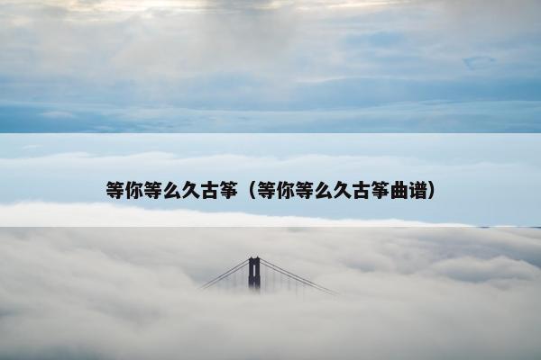 等你等么久古筝（等你等么久古筝曲谱）