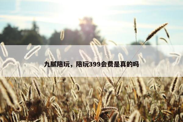 九腻陪玩，陪玩399会费是真的吗