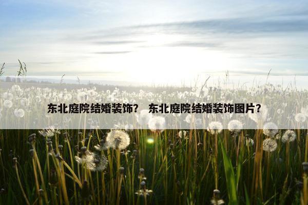 东北庭院结婚装饰？ 东北庭院结婚装饰图片？