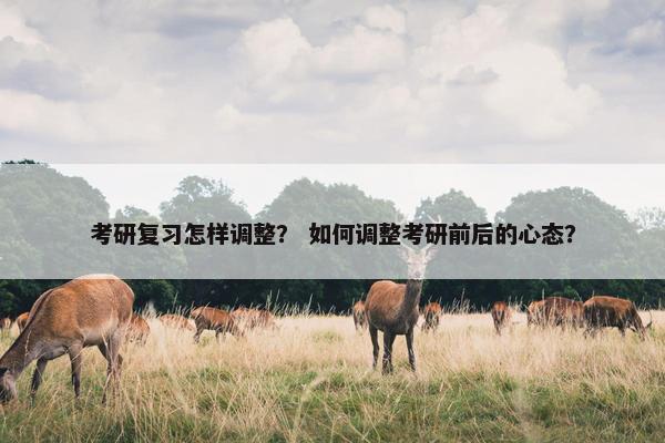 考研复习怎样调整？ 如何调整考研前后的心态？