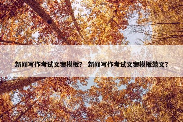 新闻写作考试文案模板？ 新闻写作考试文案模板范文？