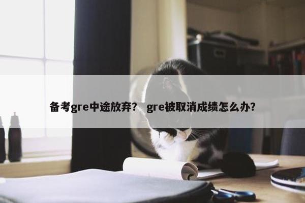 备考gre中途放弃？ gre被取消成绩怎么办？
