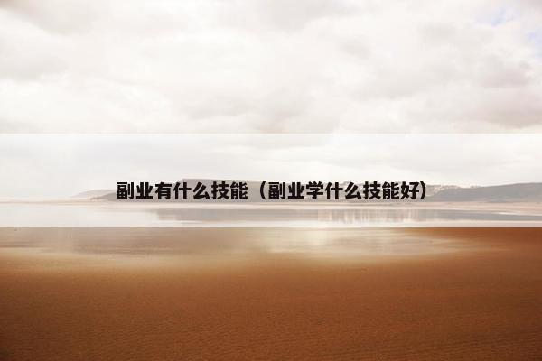 副业有什么技能（副业学什么技能好）