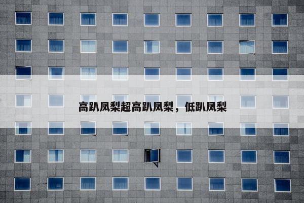 高趴凤梨超高趴凤梨，低趴凤梨