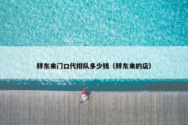 胖东来门口代排队多少钱（胖东来的店）