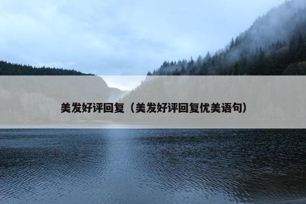 美发好评回复（美发好评回复优美语句）