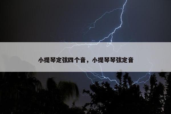 小提琴定弦四个音，小提琴琴弦定音