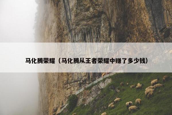 马化腾荣耀（马化腾从王者荣耀中赚了多少钱）