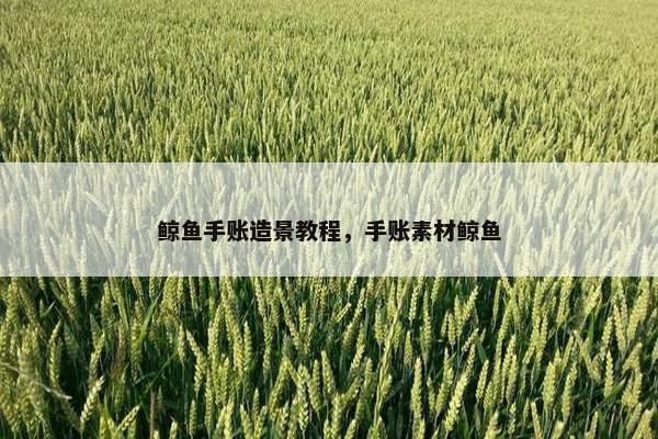 鲸鱼手账造景教程，手账素材鲸鱼