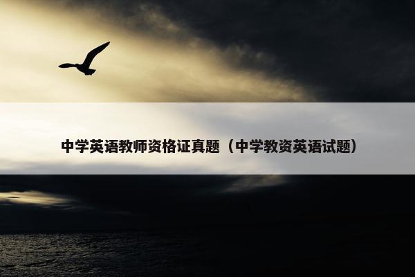 中学英语教师资格证真题（中学教资英语试题）