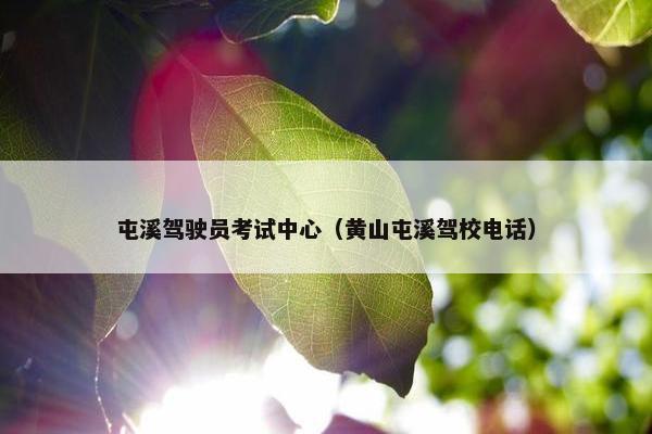 屯溪驾驶员考试中心（黄山屯溪驾校电话）