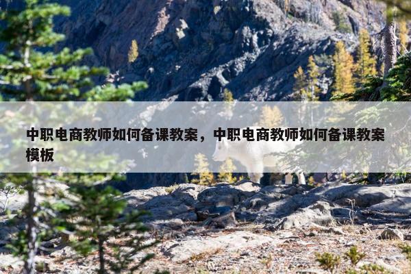 中职电商教师如何备课教案，中职电商教师如何备课教案模板