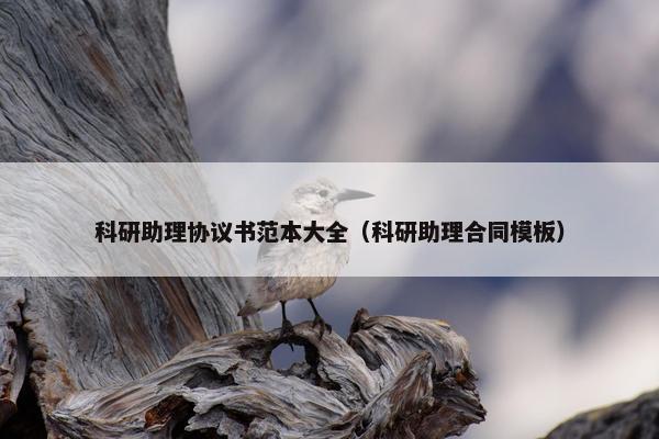 科研助理协议书范本大全（科研助理合同模板）