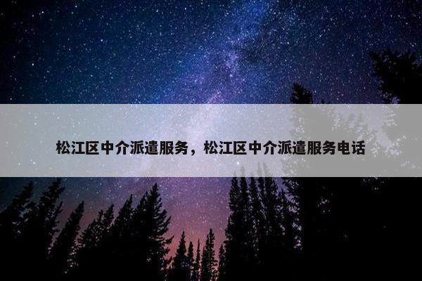 松江区中介派遣服务，松江区中介派遣服务电话