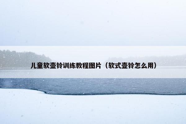 儿童软壶铃训练教程图片（软式壶铃怎么用）