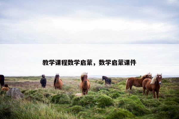 教学课程数学启蒙，数学启蒙课件
