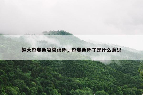超大渐变色吸管水杯，渐变色杯子是什么意思