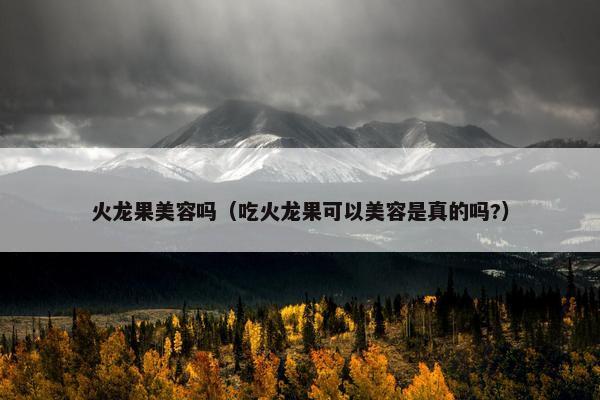 火龙果美容吗（吃火龙果可以美容是真的吗?）