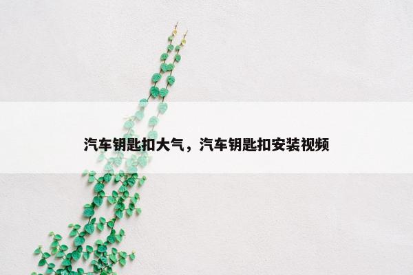汽车钥匙扣大气，汽车钥匙扣安装视频