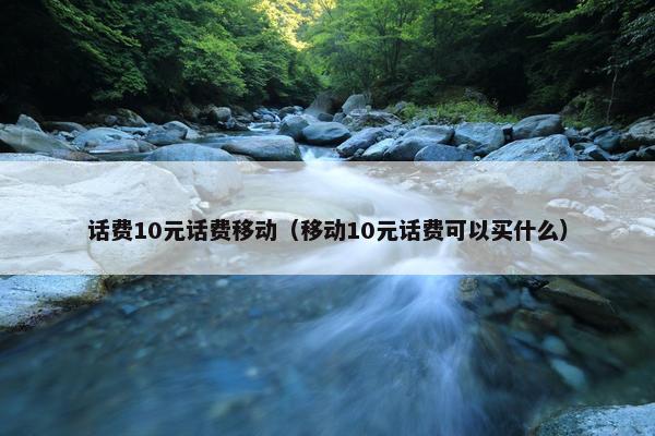 话费10元话费移动（移动10元话费可以买什么）
