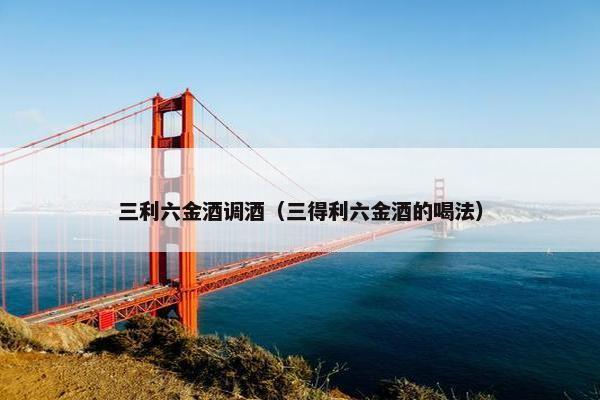 三利六金酒调酒（三得利六金酒的喝法）