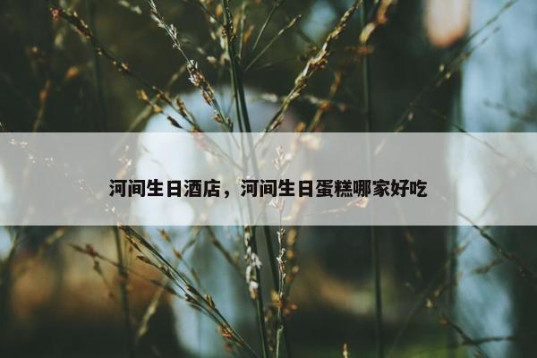 河间生日酒店，河间生日蛋糕哪家好吃
