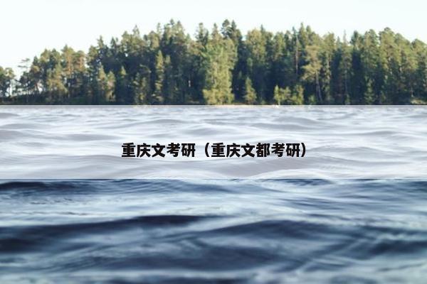 重庆文考研（重庆文都考研）
