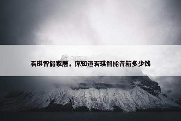 若琪智能家居，你知道若琪智能音箱多少钱