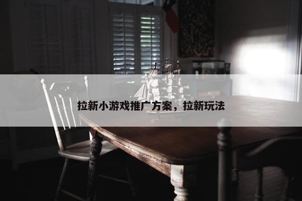 拉新小游戏推广方案，拉新玩法