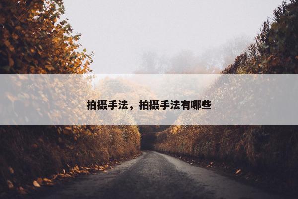 拍摄手法，拍摄手法有哪些