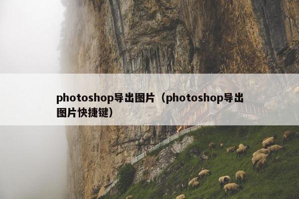photoshop导出图片（photoshop导出图片快捷键）