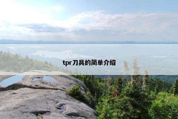 tpr刀具的简单介绍