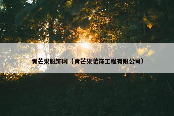 青芒果服饰网（青芒果装饰工程有限公司）
