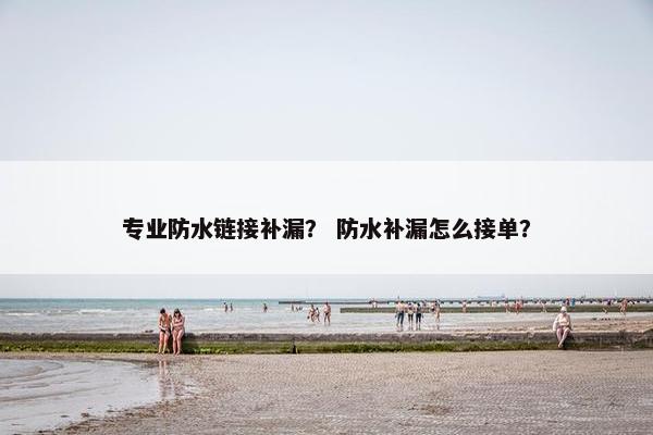专业防水链接补漏？ 防水补漏怎么接单？