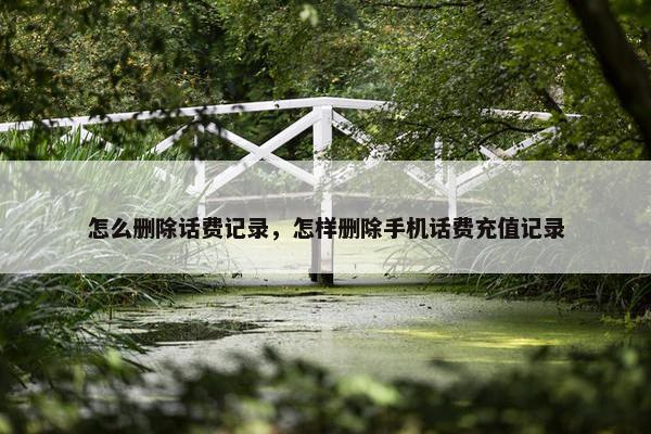 怎么删除话费记录，怎样删除手机话费充值记录