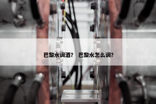 巴黎水调酒？ 巴黎水怎么调？