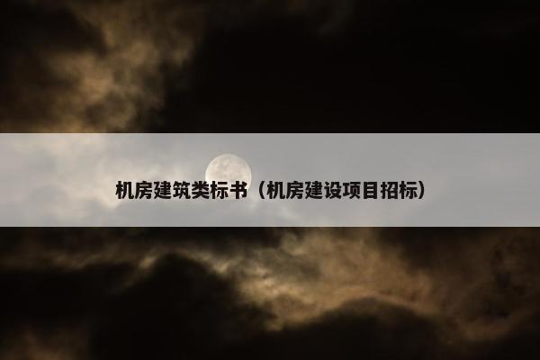 机房建筑类标书（机房建设项目招标）