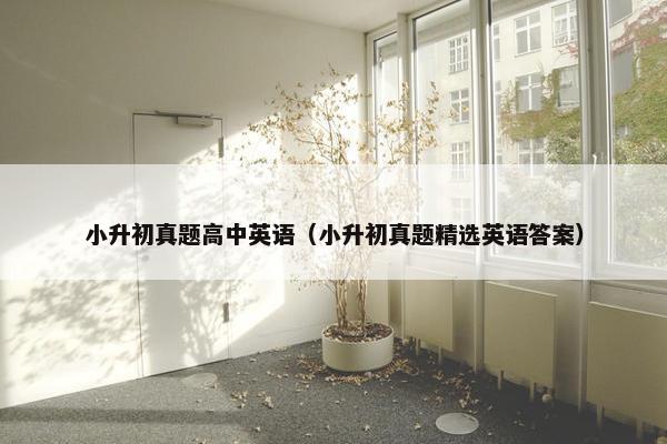 小升初真题高中英语（小升初真题精选英语答案）