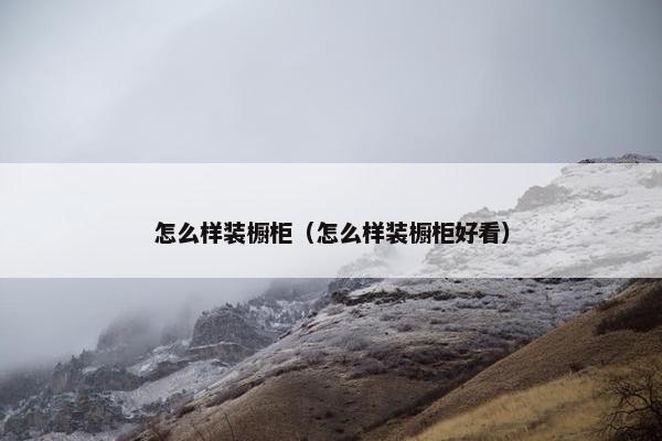 怎么样装橱柜（怎么样装橱柜好看）